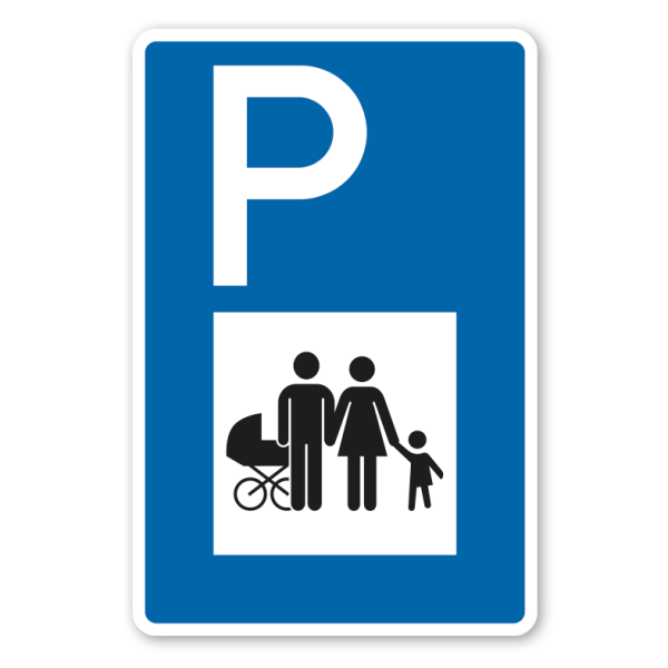 Parkplatzschild Familienparkplatz – mit großem Piktogramm - Verkehrsschild