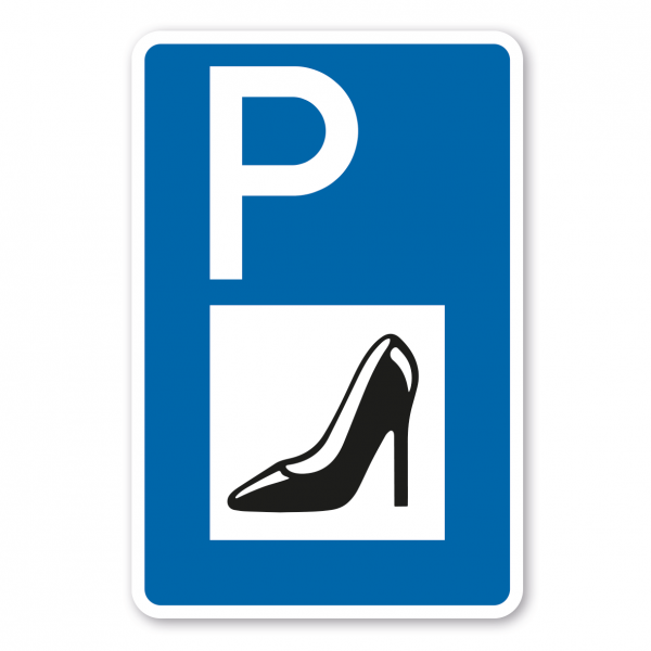 Parkplatzschild Schuhe (Schuhparkplatz) – mit großem Piktogramm - Verkehrsschild