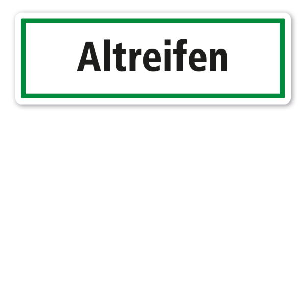 Schild zur Abfallentsorgung - Altreifen