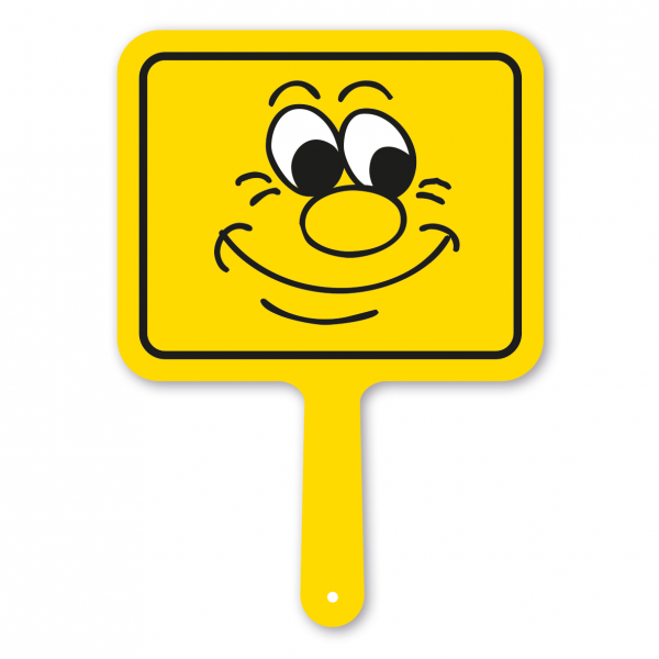 Lustiges Formschild – Gesichtsausdruck Wohlwollend - Erfreut – Motivschild
