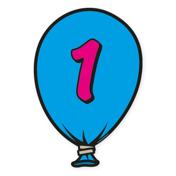 Bodenkleber für Bewegungspfade - Farbige Luftballons - BWP-01-29 - Motivelemente von BWP-01-SET-04