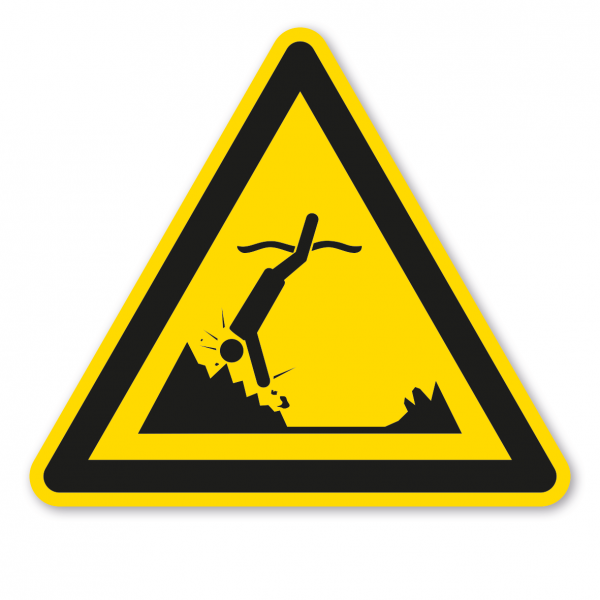 Warnzeichen Warnung vor Objekten im Wasser (Kopfsprung) – ISO 20712-1 - WSW007