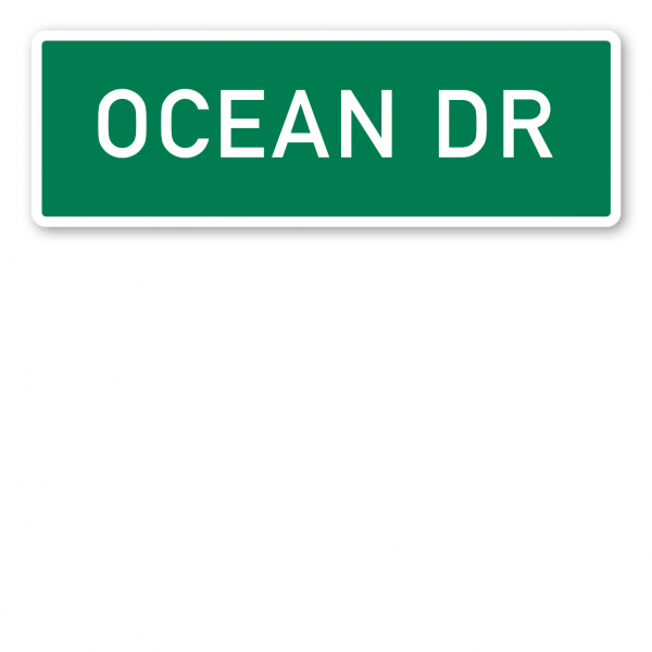 US Straßenschild Ocean DR (Ocean Drive) als Dekoschild