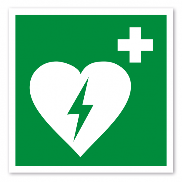 Rettungszeichen Defibrillator