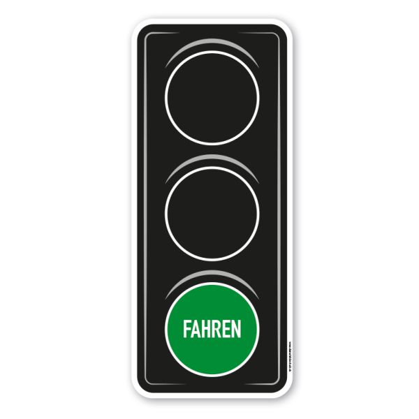 Bodenkleber für Lern- und Bewegungspfade - Ampel mit grünem Signal - Fahren - BWP-02-01-02 – Verkehrserziehung