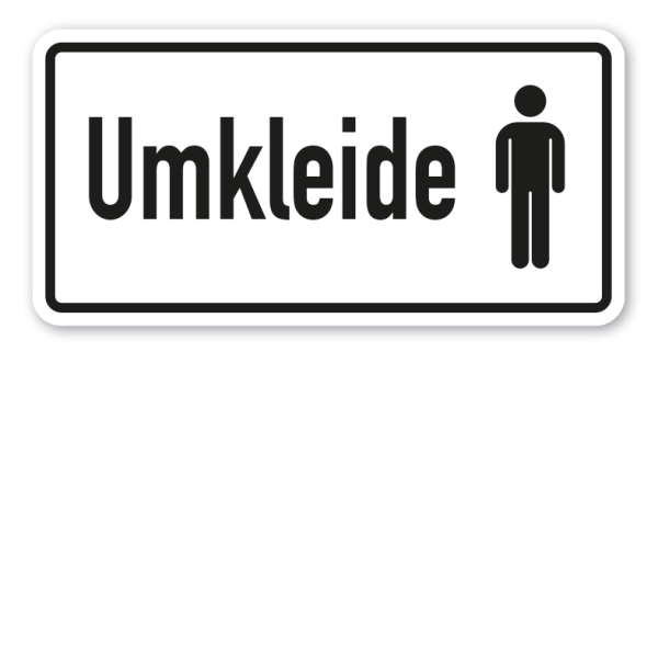 Hinweisschild Umkleide Herren - Männer