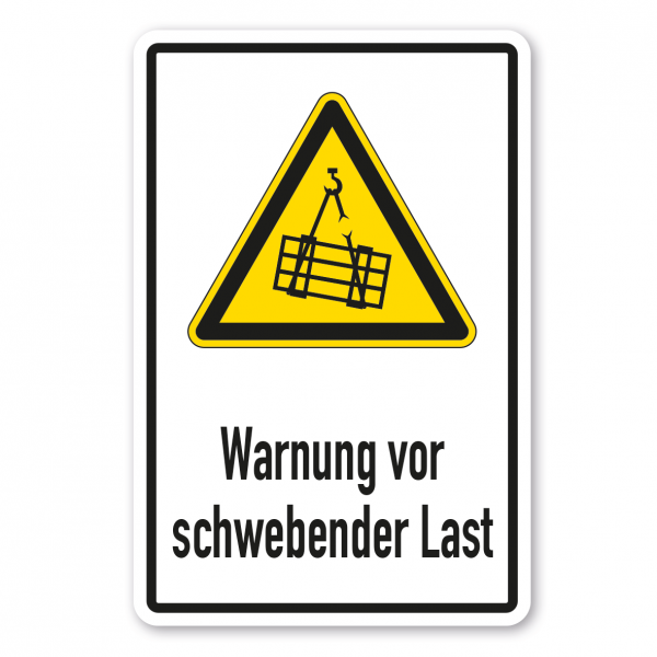 Warnschild Warnung vor schwebender Last 02 - Kombi