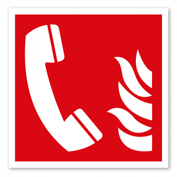 Brandschutzzeichen Brandmeldetelefon - ISO 7010 - F006