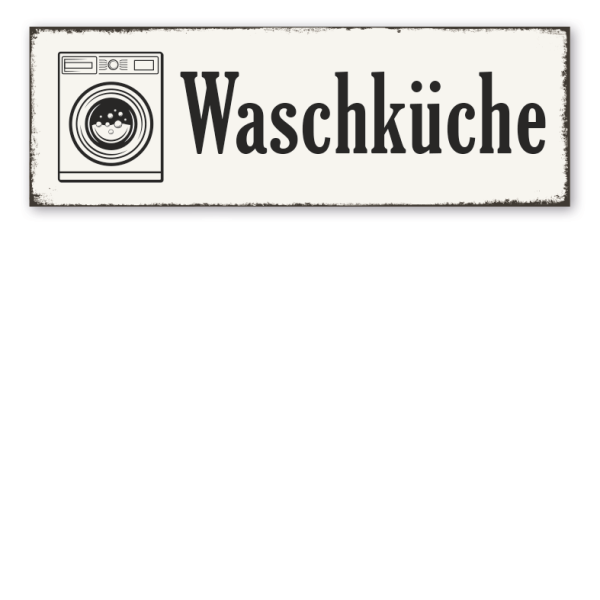 Retroschild Waschküche