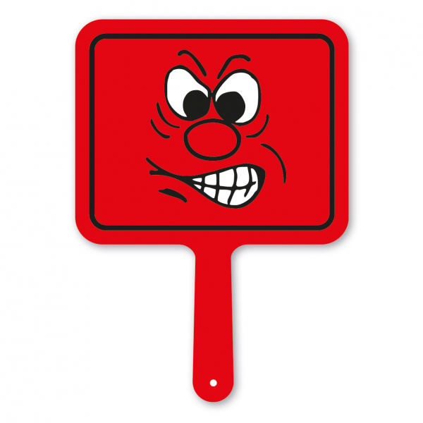 Lustiges Formschild – Gesichtsausdruck Wütend – Motivschild