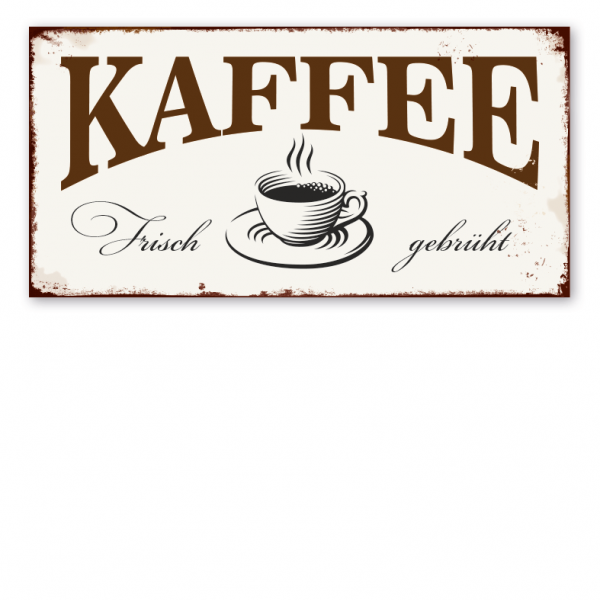 Retro Farmhouse-Schild Kaffee - Frisch gebrüht