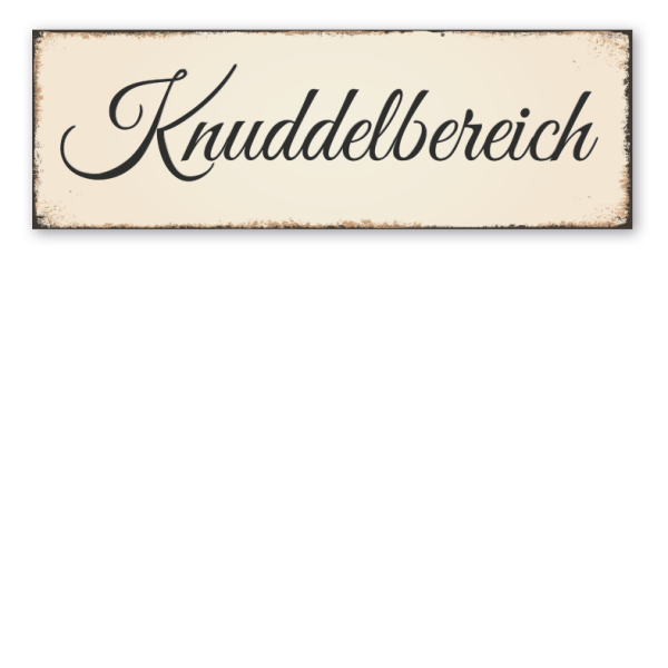 Retroschild Knuddelbereich