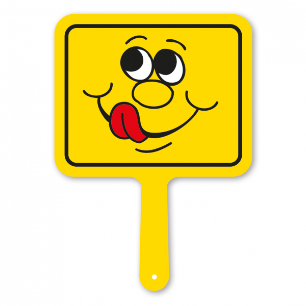 Lustiges Formschild – Gesichtsausdruck Lecker - Hunger – Motivschild
