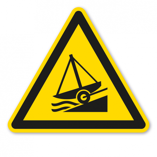 Warnzeichen Warnung vor Slipanlage – ISO 20712-1 - WSW002