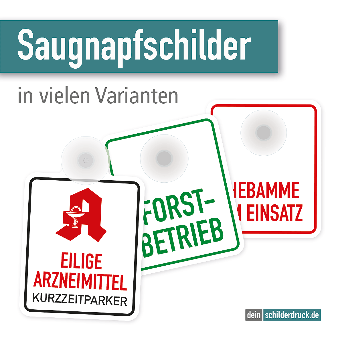 Schild Feuerwehr im Einsatz mit Saugnapf Saugnapfschild GREEN