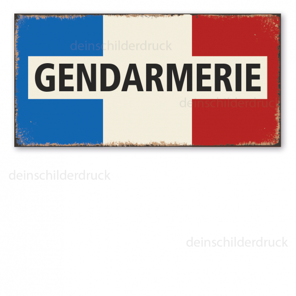 Retroschild Gendarmerie - Frankreich