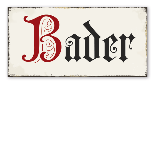 Retroschild Bader