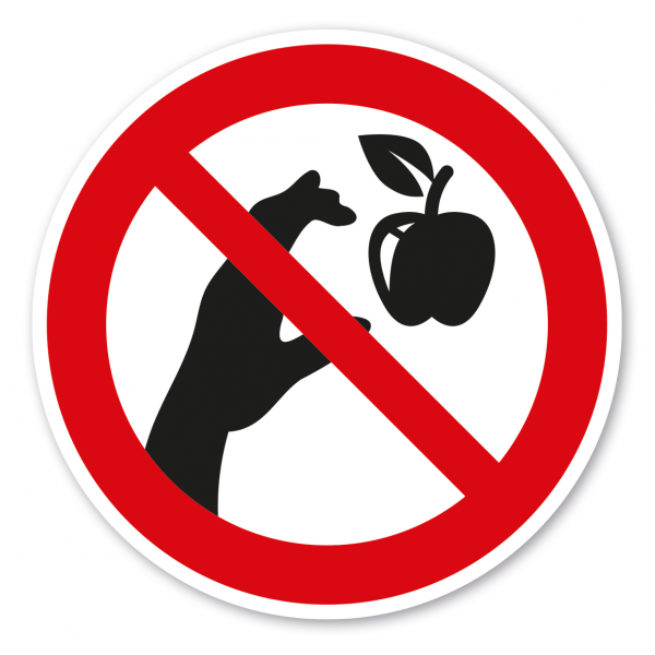 Verbotszeichen Äpfel pflücken verboten - Ernteschild