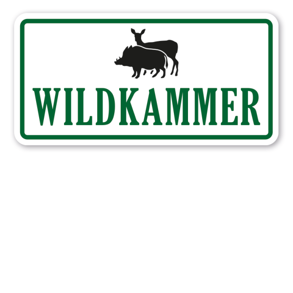 Hinweisschild Wildkammer