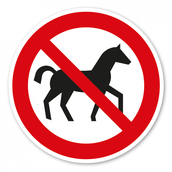 Verbotszeichen Für Pferde verboten