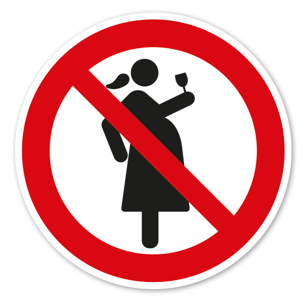 Verbotszeichen Während der Schwangerschaft Alkohol verboten