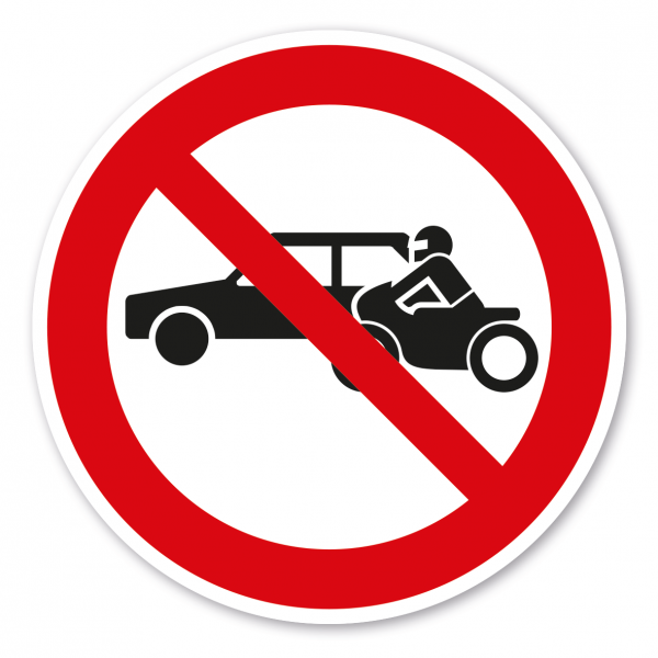 Verbotszeichen Für Autos und Motorräder verboten