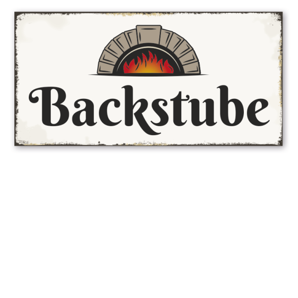 Retro Schild Backstube