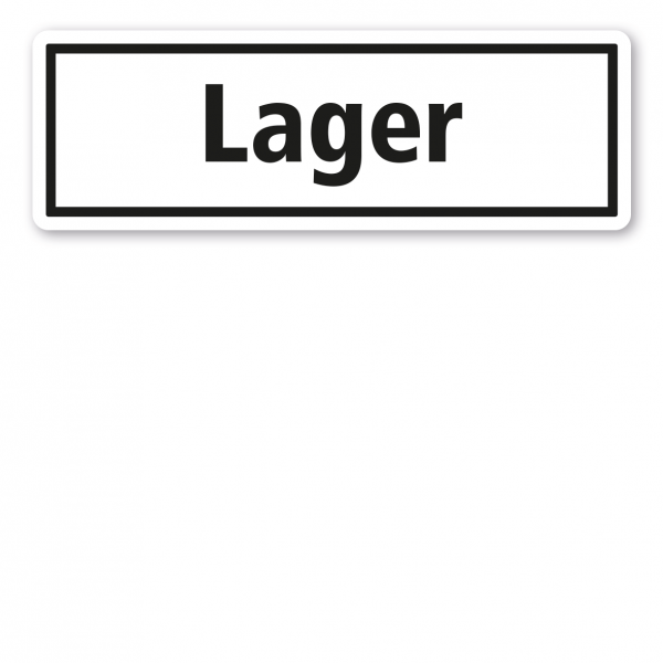 Textschild Lager