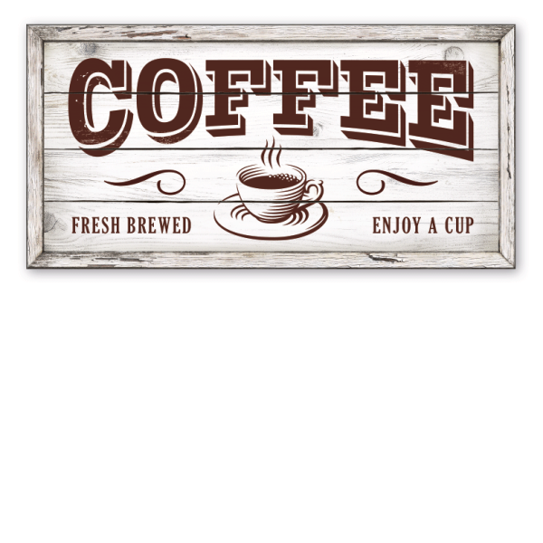 Retroschild Coffee - Fresh brewed - Enjoy a cup