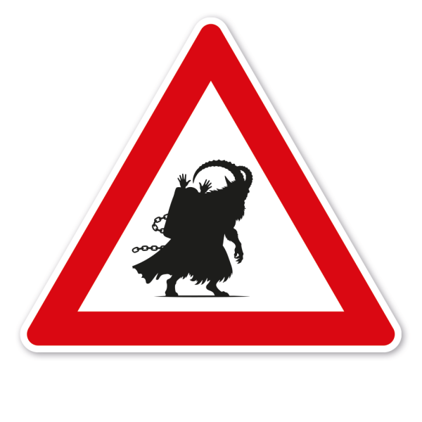 Verkehrsschild Achtung Krampus – VZ-PR-264