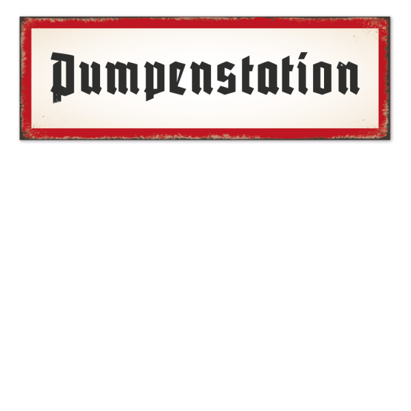 Retroschild Pumpenstation