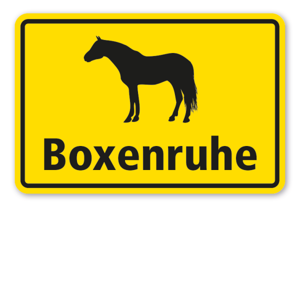 Stallschild / Hofschild Boxenruhe - Pferde