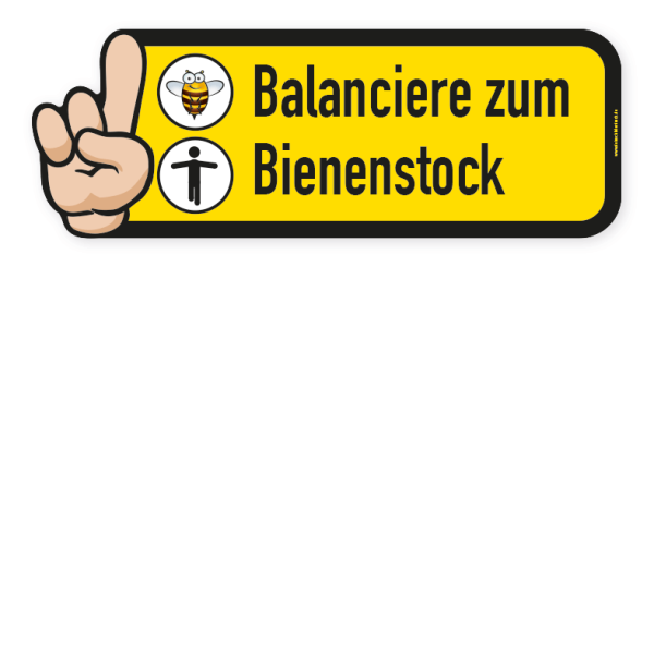 Info-Bodenkleber für Bewegungspfade - Balanciere zum Bienenstock – BWP-INFO-23