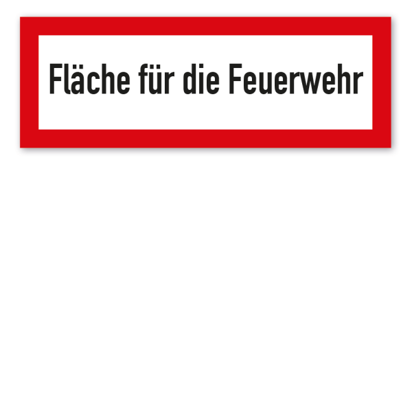 Brandschutzschild Fläche für die Feuerwehr – Einzeiler