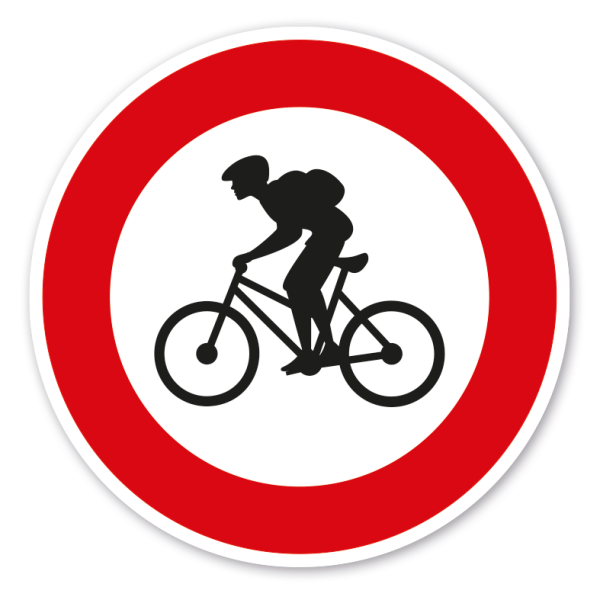 Verkehrsschild Verbot für Radfahrer - Mountainbike – VZ-PR-95