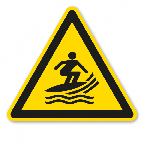 Warnzeichen Warnung vor Surfern – ISO 20712-1 - WSW004