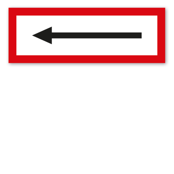 Brandschutzschild Richtungspfeil links