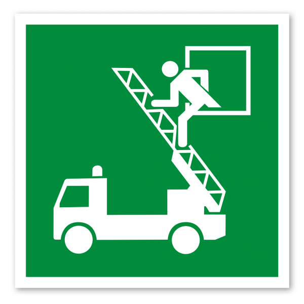 Rettungszeichen Rettungsfenster - Rettungsausstieg - ISO 7010 - E017
