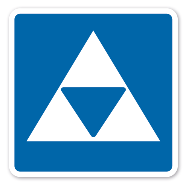Schifffahrtszeichen Liegestelle für Fahrzeuge der Schubschifffahrt, die nicht nach § 3.14 Nr. 1 ein blaues Licht oder nach § 3.32 Nr. 1 einen blauen Kegel führen müssen – E5.5
