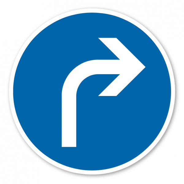 Verkehrsschild Vorgeschriebene Fahrtrichtung rechts – VZ 209