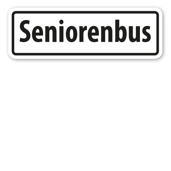 Schild Seniorenbus