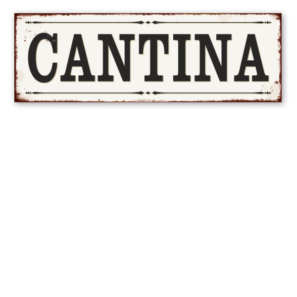 Retro Schild Cantina