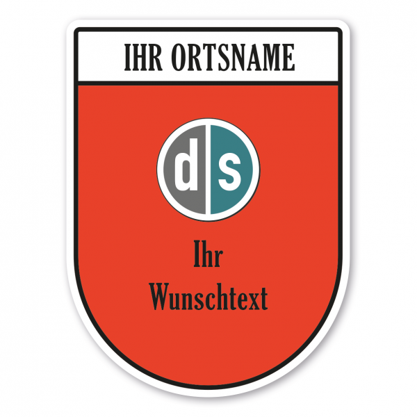 Maibaumschild mit Ihrem Wunschtext und Logo - Wappen BL