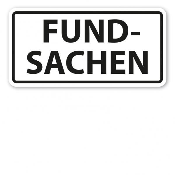 Hinweisschild Fundsachen