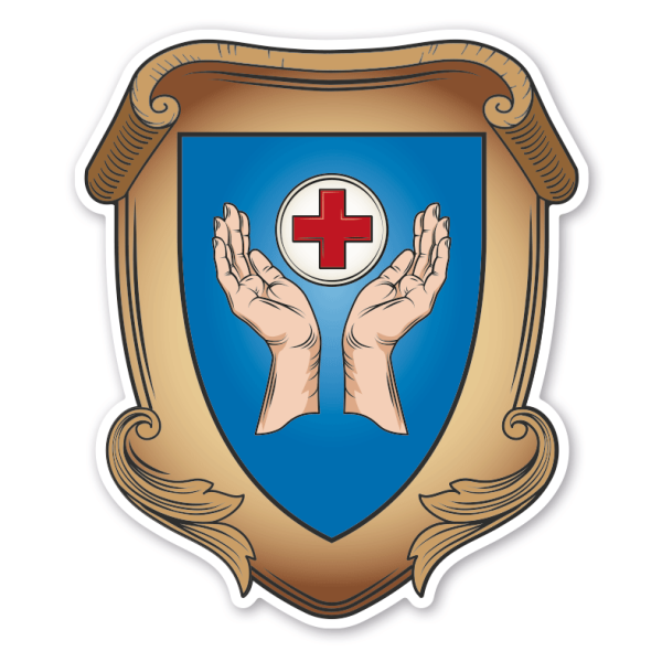Maibaumschild / Zunftwappen Krankenpflege - Krankenschwester - Krankenpfleger - Wappen A