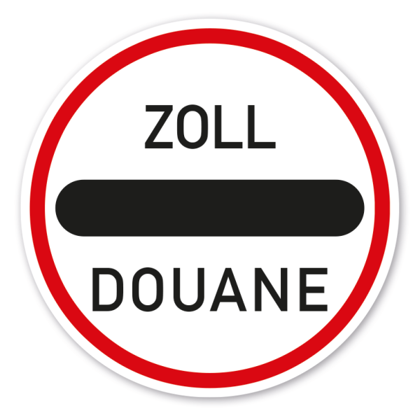Verkehrsschild Zollstelle - Zoll - Douane – VZ-392