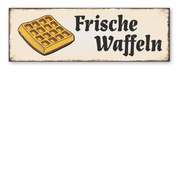 Retroschild Frische Waffeln