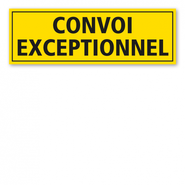 Fahrzeugschild - Convoi Exceptionnel – reflektierend (RA 1)
