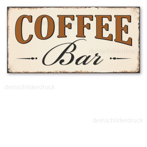 Retro Schild Coffee bar