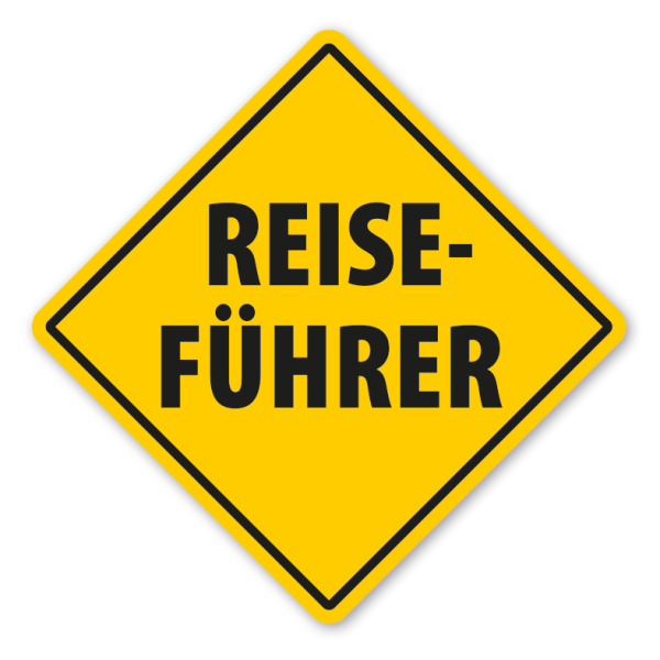 Warnschild Reiseführer